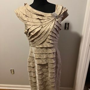 London Times Gold Cocktail Dress